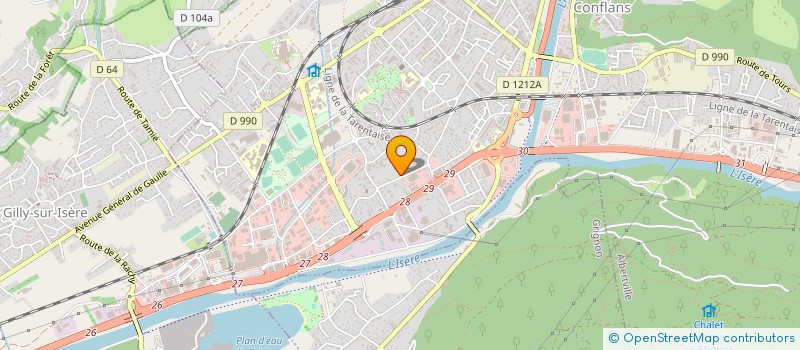 localisation de l'entreprise HAP SERVICES à ALBERTVILLE