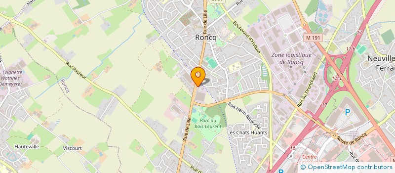 localisation de l'entreprise HAPPY à RONCQ