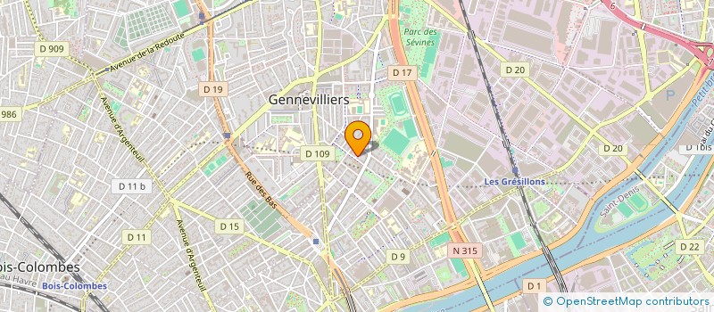 localisation de l'entreprise HAPPY DAY à GENNEVILLIERS
