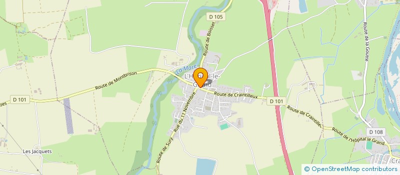 localisation de l'entreprise HAPPY DAYS  L'HOPITAL-LE-GRAND