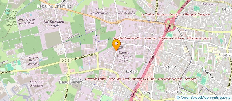 localisation de l'entreprise HAPPY DAYS RECEPTION à MERIGNAC