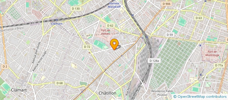 localisation de l'entreprise HAPPY INSTITUT DE BEAUTE à CHATILLON