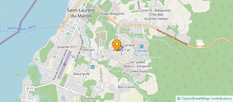 localisation de l'entreprise  HAPPY LOCATION ET TRANSPORTS  SAINT-LAURENT-DU-MARONI