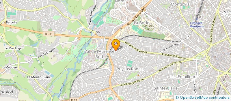 localisation de l'entreprise HAPPY RUNNERS à LIMOGES