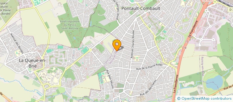 localisation de l'entreprise HAPPY TOITURE  PONTAULT-COMBAULT