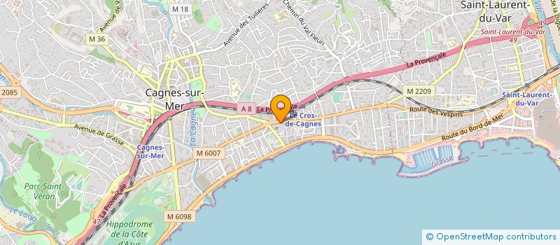 localisation de l'entreprise HAPPY TRAFFIC à CAGNES-SUR-MER