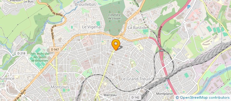 localisation de l'entreprise HAPPY YANG I à LIMOGES
