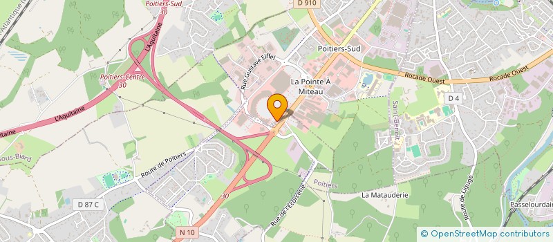 localisation de l'entreprise HAPPY'Z à POITIERS