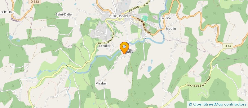 localisation de l'entreprise HAPPYPOL'  ALBOUSSIERE