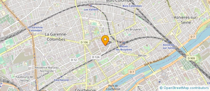 localisation de l'entreprise HAPPYWORKS à BOIS-COLOMBES