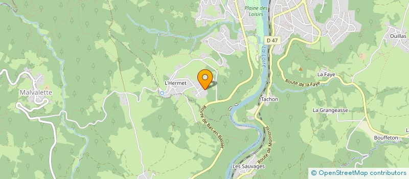 localisation de l'entreprise HARAS DE L'HERMET  AUREC-SUR-LOIRE