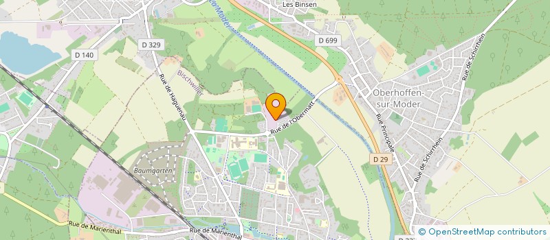 localisation de l'entreprise HARAS DE LA MODER - HERVE BOISSON  BISCHWILLER