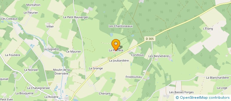 localisation de l'entreprise HARAS DE LA PLACIERE  SAVIGNE-SOUS-LE-LUDE