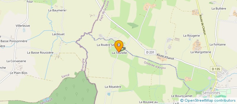 localisation de l'entreprise HARAS DE LA RIBATIERE à OMBREE D'ANJOU