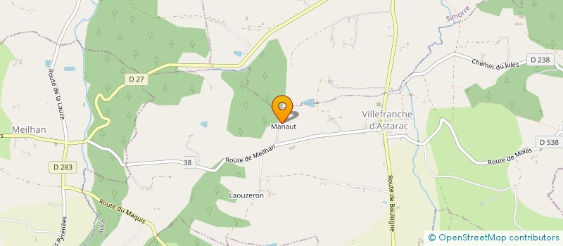 localisation de l'entreprise HARAS DE MANAUT  VILLEFRANCHE-D'ASTARAC