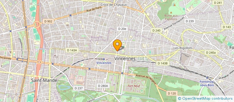 localisation de l'entreprise HARASSE VDB MARPER à VINCENNES