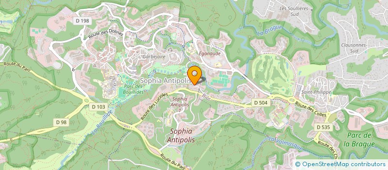 localisation de l'entreprise HARCOTES  VALBONNE