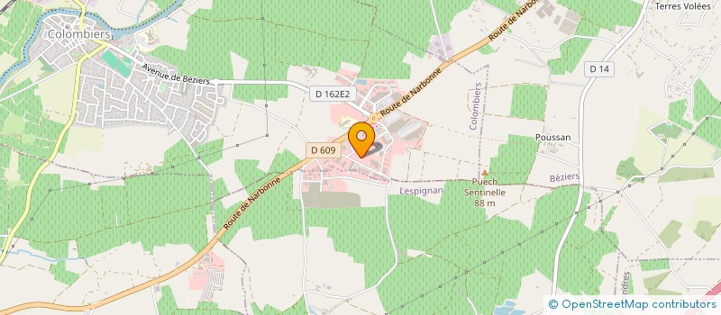 localisation de l'entreprise HARDA à COLOMBIERS