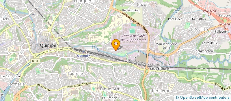 localisation de l'entreprise HARDLY A HORSE  QUIMPER