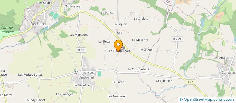 localisation de l'entreprise HARDOUINAIS  MINIAC-SOUS-BECHEREL
