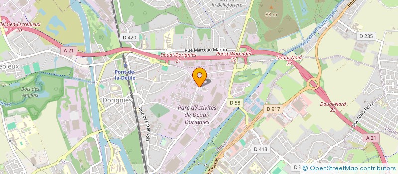 localisation de l'entreprise HARDWARE & COMMUNICATION à DOUAI