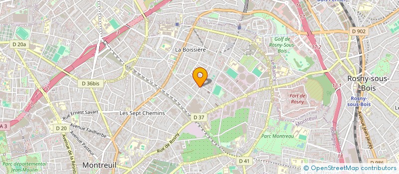 localisation de l'entreprise HARDY  MONTREUIL