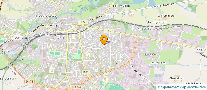 localisation de l'entreprise HARDY DE LA LARGERE  VITRE