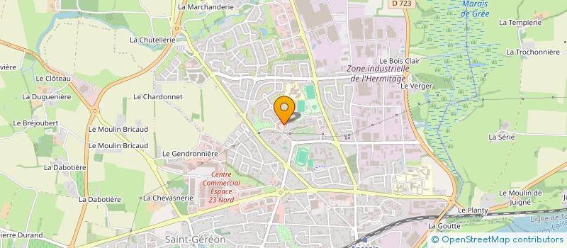 localisation de l'entreprise HARDY ENVIRONNEMENT à ANCENIS-SAINT-GEREON