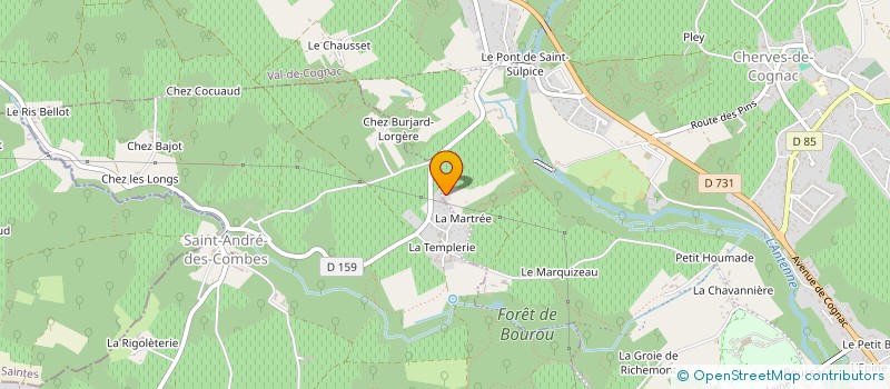 localisation de l'entreprise HARDY INVEST  VAL-DE-COGNAC