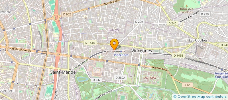 localisation de l'entreprise HARMATTAN à VINCENNES