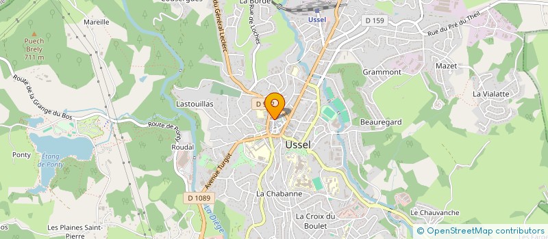 localisation de l'entreprise HARMONIE à USSEL