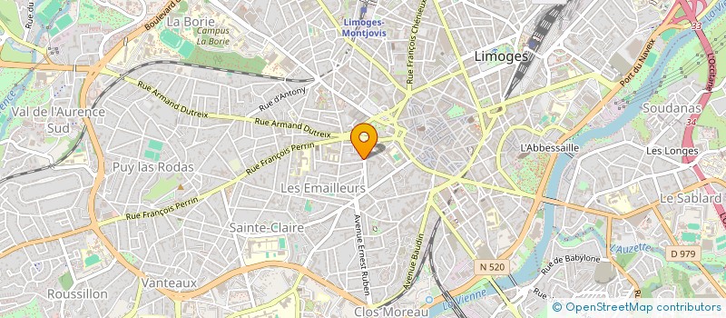 localisation de l'entreprise HARMONIE à LIMOGES