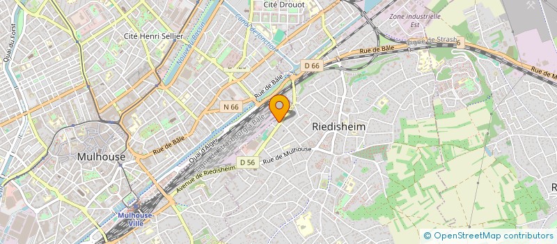 localisation de l'entreprise HARMONIE  RIEDISHEIM