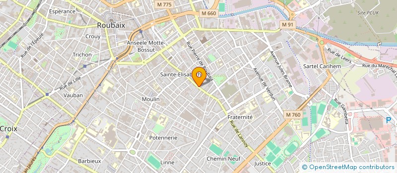 localisation de l'entreprise HARMONIE & BEAUTE à ROUBAIX