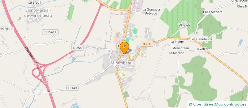 localisation de l'entreprise HARMONIE CANTONALE DE MIRAMBEAU  MIRAMBEAU