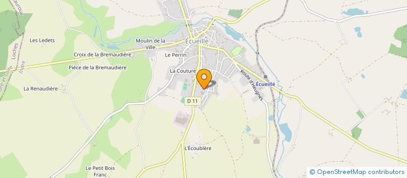 localisation de l'entreprise HARMONIE CENTRE à ECUEILLE
