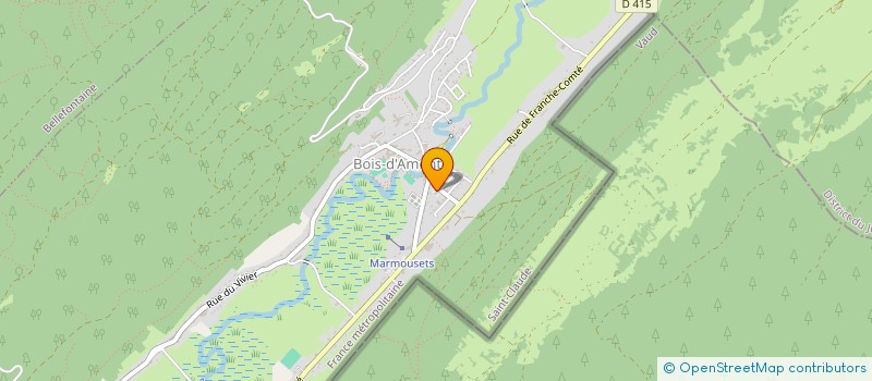 localisation de l'entreprise HARMONIE DE L'ORBE  BOIS-D'AMONT