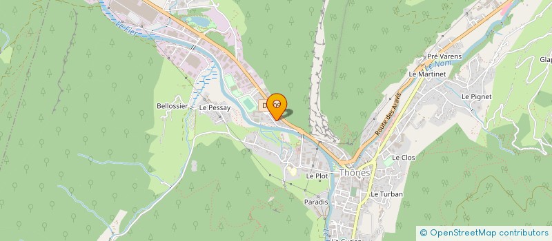 localisation de l'entreprise HARMONIE DE THONES ECHO DE LA TOURNETTE  THONES