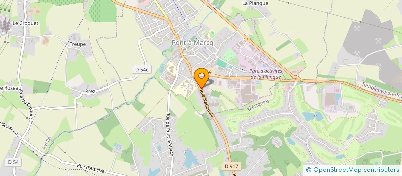 localisation de l'entreprise HARMONIE DES AMIS REUNIS DE PONT A MARCQ  PONT-A-MARCQ