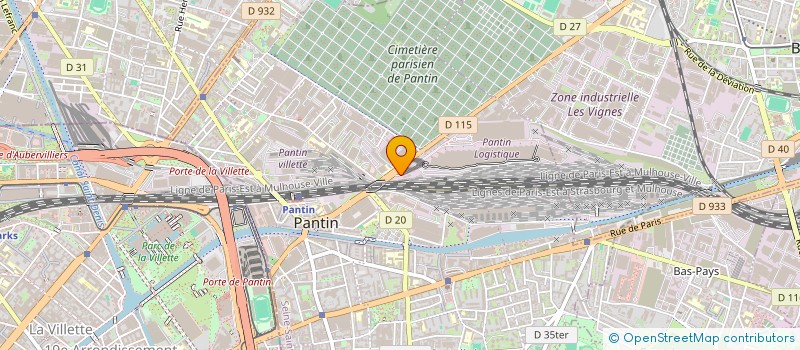 localisation de l'entreprise HARMONIE DISTRIBUTION à PANTIN