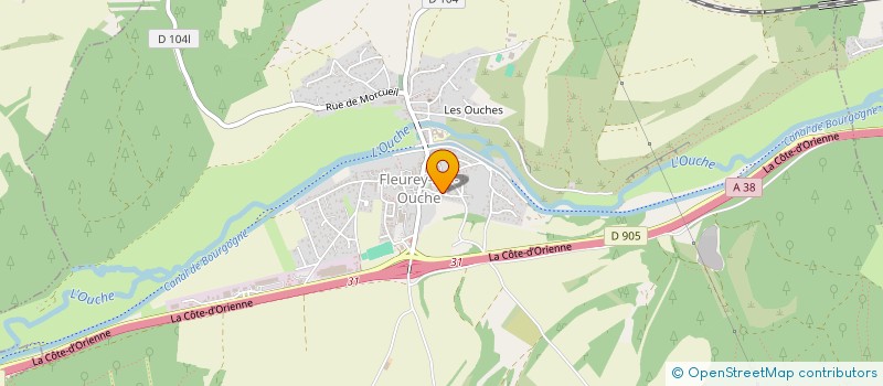 localisation de l'entreprise HARMONIE DU VAL D'OUCHE à FLEUREY-SUR-OUCHE