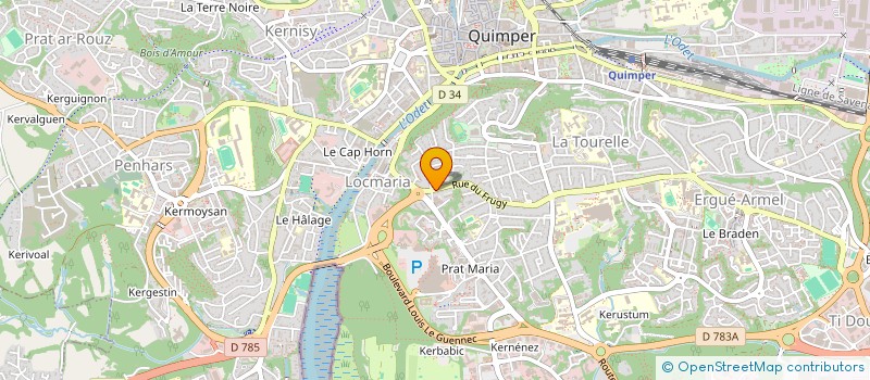 localisation de l'entreprise HARMONIE ET BIEN ETRE  QUIMPER