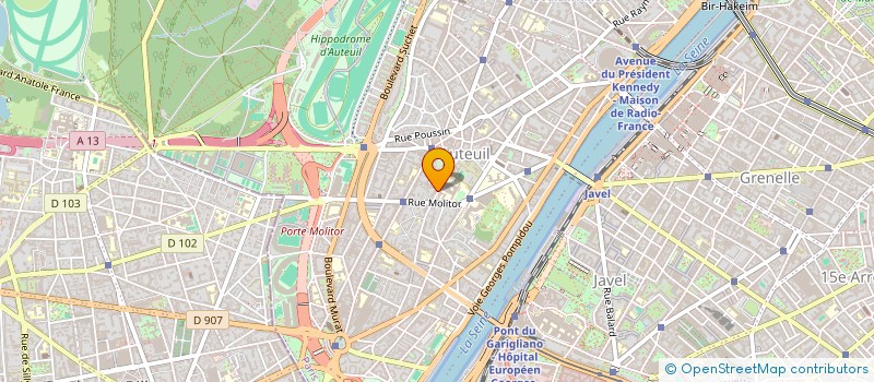 localisation de l'entreprise HARMONIE F.M. à PARIS