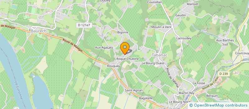 localisation de l'entreprise HARMONIE FACADE  TABANAC