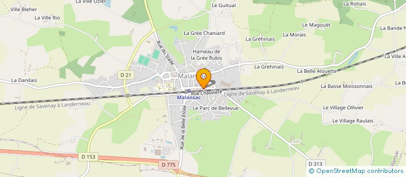 localisation de l'entreprise HARMONIE-FANFARE DE MALANSAC à MALANSAC