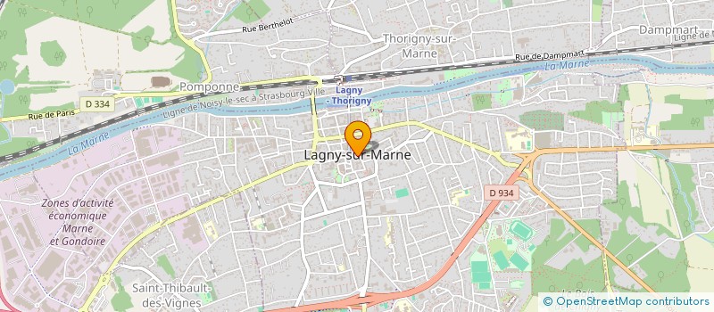 localisation de l'entreprise HARMONIE FANFARE MUNICIPALE LAGNY SUR MARNE  LAGNY-SUR-MARNE