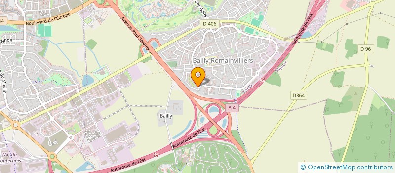 localisation de l'entreprise HARMONIE GESTION  BAILLY-ROMAINVILLIERS