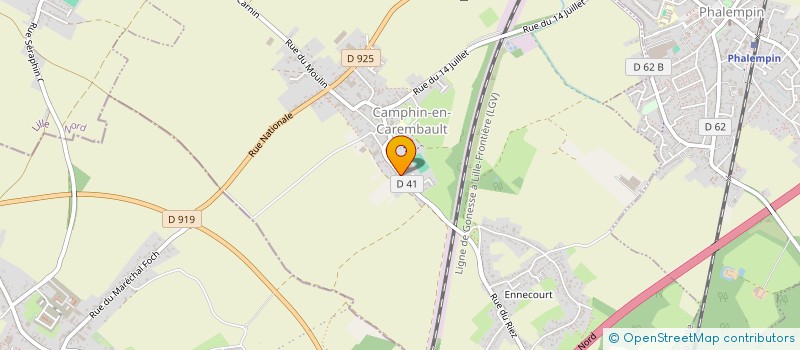 localisation de l'entreprise HARMONIE L AVENIR  CAMPHIN-EN-CAREMBAULT