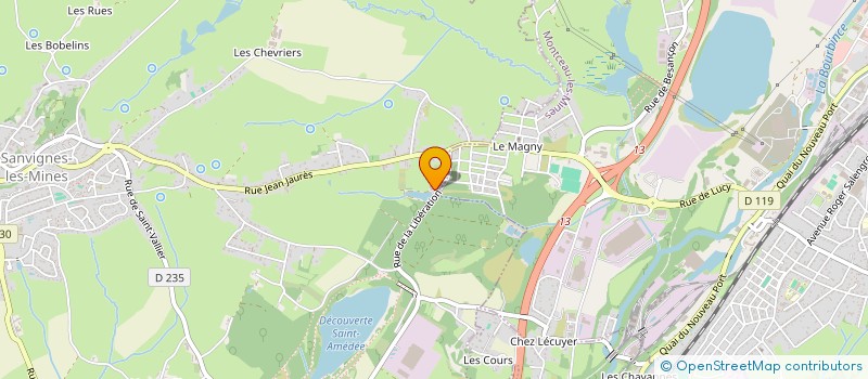 localisation de l'entreprise HARMONIE 'LE REVEIL SOCIAL DES TRAVAILLEURS DE SANVIGNES'  SANVIGNES-LES-MINES