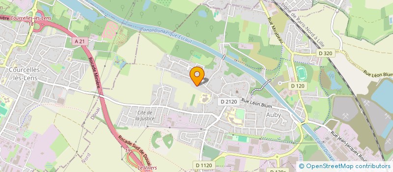 localisation de l'entreprise HARMONIE MUNICIPALE D AUBY  AUBY